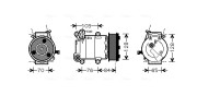 FDAK418 Kompresor, klimatizace AVA QUALITY COOLING