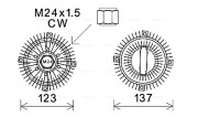 FDC446 Spojka, větrák chladiče AVA QUALITY COOLING