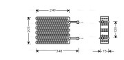 FDV022 Výparník, klimatizace AVA QUALITY COOLING