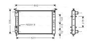 FT2226 Chladič, chlazení motoru AVA QUALITY COOLING