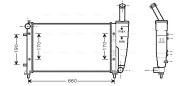 FT2290 Chladič, chlazení motoru AVA QUALITY COOLING