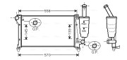 FT2291 Chladič, chlazení motoru AVA QUALITY COOLING