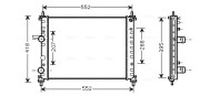 FT2326 Chladič, chlazení motoru AVA QUALITY COOLING