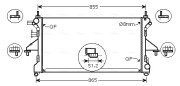 FT2464 Chladič, chlazení motoru AVA QUALITY COOLING