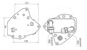 FT3486 Olejový chladič, motorový olej AVA QUALITY COOLING