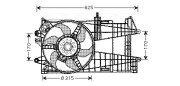 FT7523 Větrák, chlazení motoru AVA QUALITY COOLING