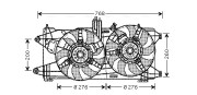 FT7522 Větrák, chlazení motoru AVA QUALITY COOLING