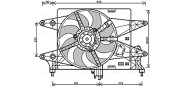 FT7559 Větrák, chlazení motoru AVA QUALITY COOLING