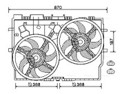 FT7584 Větrák, chlazení motoru AVA QUALITY COOLING