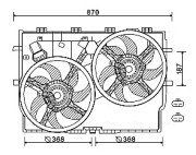 FT7586 Větrák, chlazení motoru AVA QUALITY COOLING