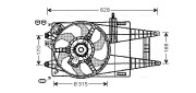 FT7592 Větrák, chlazení motoru AVA QUALITY COOLING