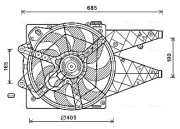 FT7595 Větrák, chlazení motoru AVA QUALITY COOLING