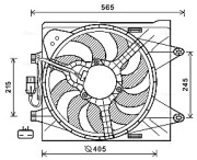 FT7604 Větrák, chlazení motoru AVA QUALITY COOLING