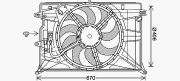 FT7611 Větrák, chlazení motoru AVA QUALITY COOLING