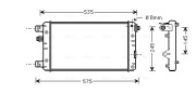 FTA2239 Chladič, chlazení motoru AVA QUALITY COOLING