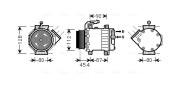 FTAK366 Kompresor, klimatizace AVA QUALITY COOLING