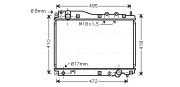 HD2204 Chladič, chlazení motoru AVA QUALITY COOLING