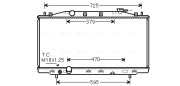 HD2284 Chladič, chlazení motoru AVA QUALITY COOLING
