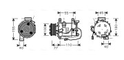 HDAK208 Kompresor, klimatizace AVA QUALITY COOLING