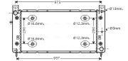 HR2001 Chladič, chlazení motoru AVA QUALITY COOLING