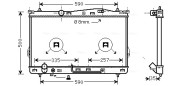 HY2078 Chladič, chlazení motoru AVA QUALITY COOLING