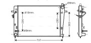 HY2203 Chladič, chlazení motoru AVA QUALITY COOLING