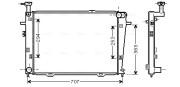 HY2210 Chladič, chlazení motoru AVA QUALITY COOLING