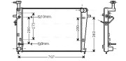 HY2211 Chladič, chlazení motoru AVA QUALITY COOLING