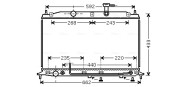 HY2252 Chladič, chlazení motoru AVA QUALITY COOLING