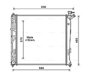 HY2282 Chladič, chlazení motoru AVA QUALITY COOLING