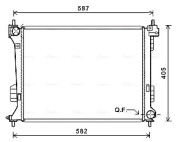 HY2302 Chladič, chlazení motoru AVA QUALITY COOLING