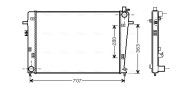 HY2328 Chladič, chlazení motoru AVA QUALITY COOLING