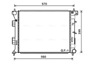 HY2338 Chladič, chlazení motoru AVA QUALITY COOLING