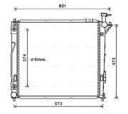 HY2339 Chladič, chlazení motoru AVA QUALITY COOLING