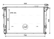 HY2352 Chladič, chlazení motoru AVA QUALITY COOLING