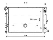 HY2390 Chladič, chlazení motoru AVA QUALITY COOLING