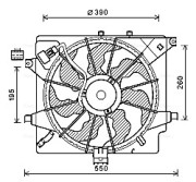 HY7563 Větrák, chlazení motoru AVA QUALITY COOLING