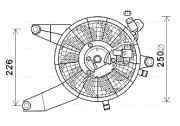 HY7569 Větrák, chlazení motoru AVA QUALITY COOLING