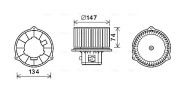 HY8354 vnitřní ventilátor AVA QUALITY COOLING