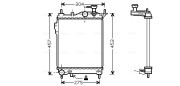 HYA2099 Chladič, chlazení motoru AVA QUALITY COOLING