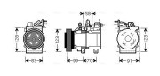 HYAK197 Kompresor, klimatizace AVA QUALITY COOLING