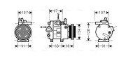 HYAK215 Kompresor, klimatizace AVA QUALITY COOLING