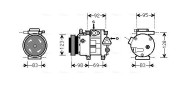 HYAK239 Kompresor, klimatizace AVA QUALITY COOLING