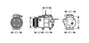 HYAK240 Kompresor, klimatizace AVA QUALITY COOLING