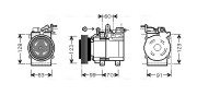 HYK138 Kompresor, klimatizace AVA QUALITY COOLING