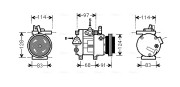 HYK256 Kompresor, klimatizace AVA QUALITY COOLING