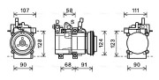 HYK321 Kompresor, klimatizace AVA QUALITY COOLING