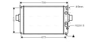 IV2022 Chladič, chlazení motoru AVA QUALITY COOLING