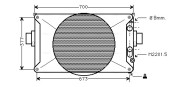 IV2035 Chladič, chlazení motoru AVA QUALITY COOLING