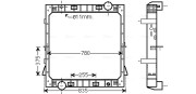 IV2098 Chladič, chlazení motoru AVA QUALITY COOLING